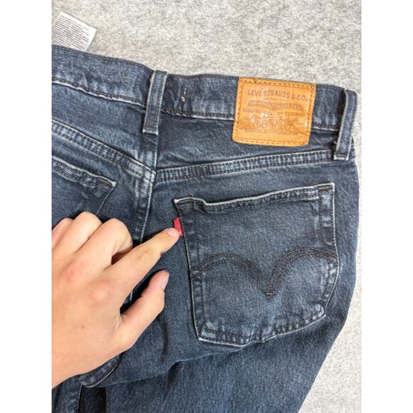 Vintage Y2K Levis Wedgie Straight Jeans Womens 25 Blue Button Fly Red Tab Grunge - Picture 3 of 12